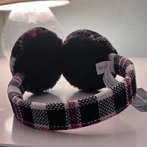 NWT Charter Club Plaid Chenille Earmuffs
